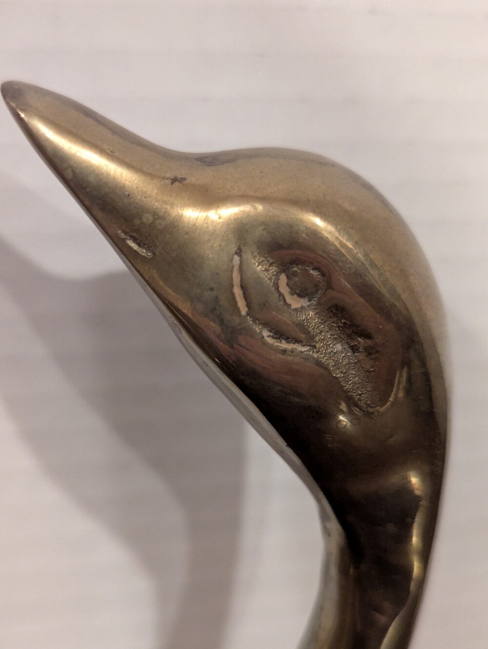 Vintage MCM Solid Brass Swan Figurines - Set of 2 - Picture 9 of 12